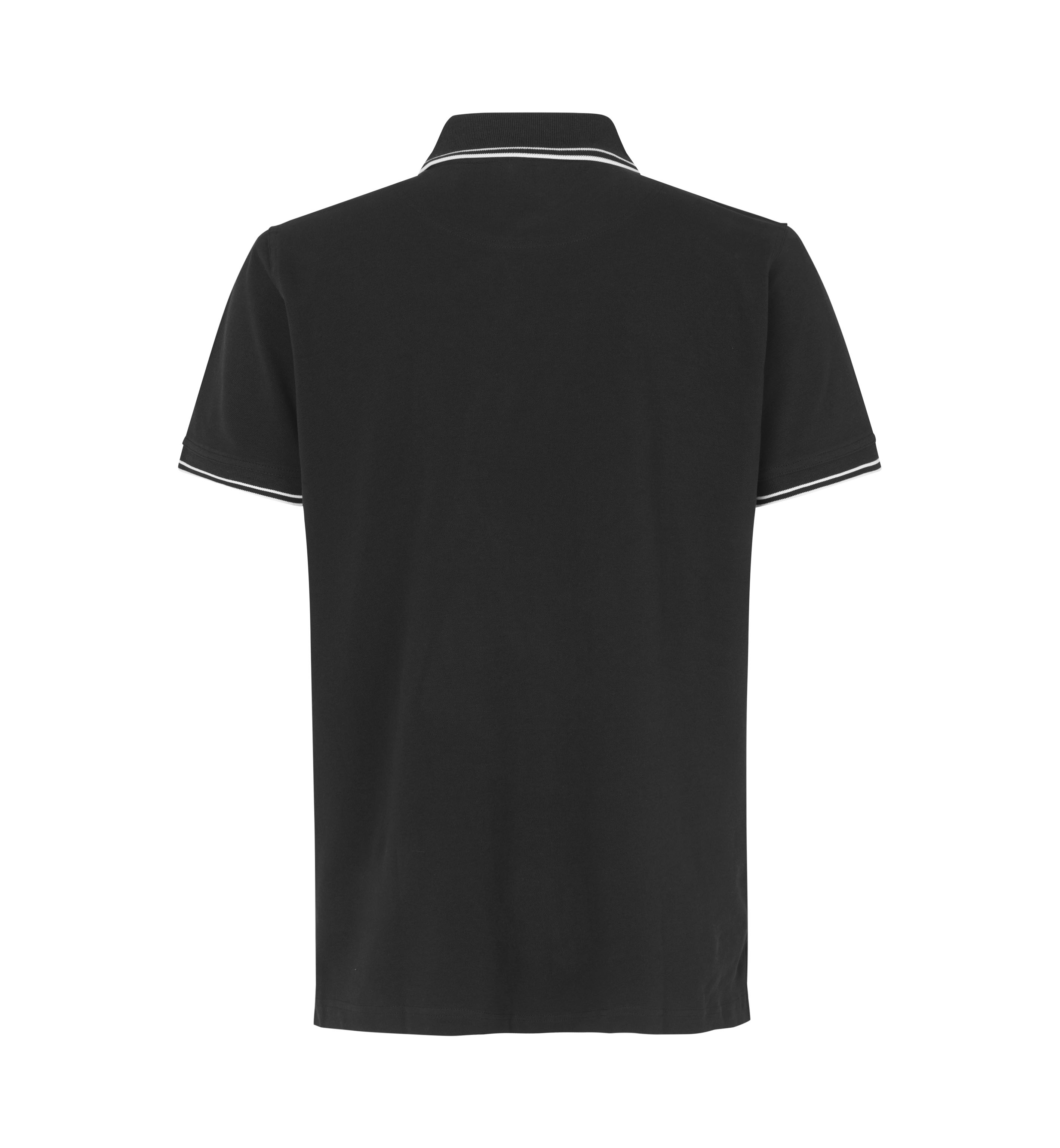 Kontrastowa koszulka polo | stretch — Black — miniatura 2
