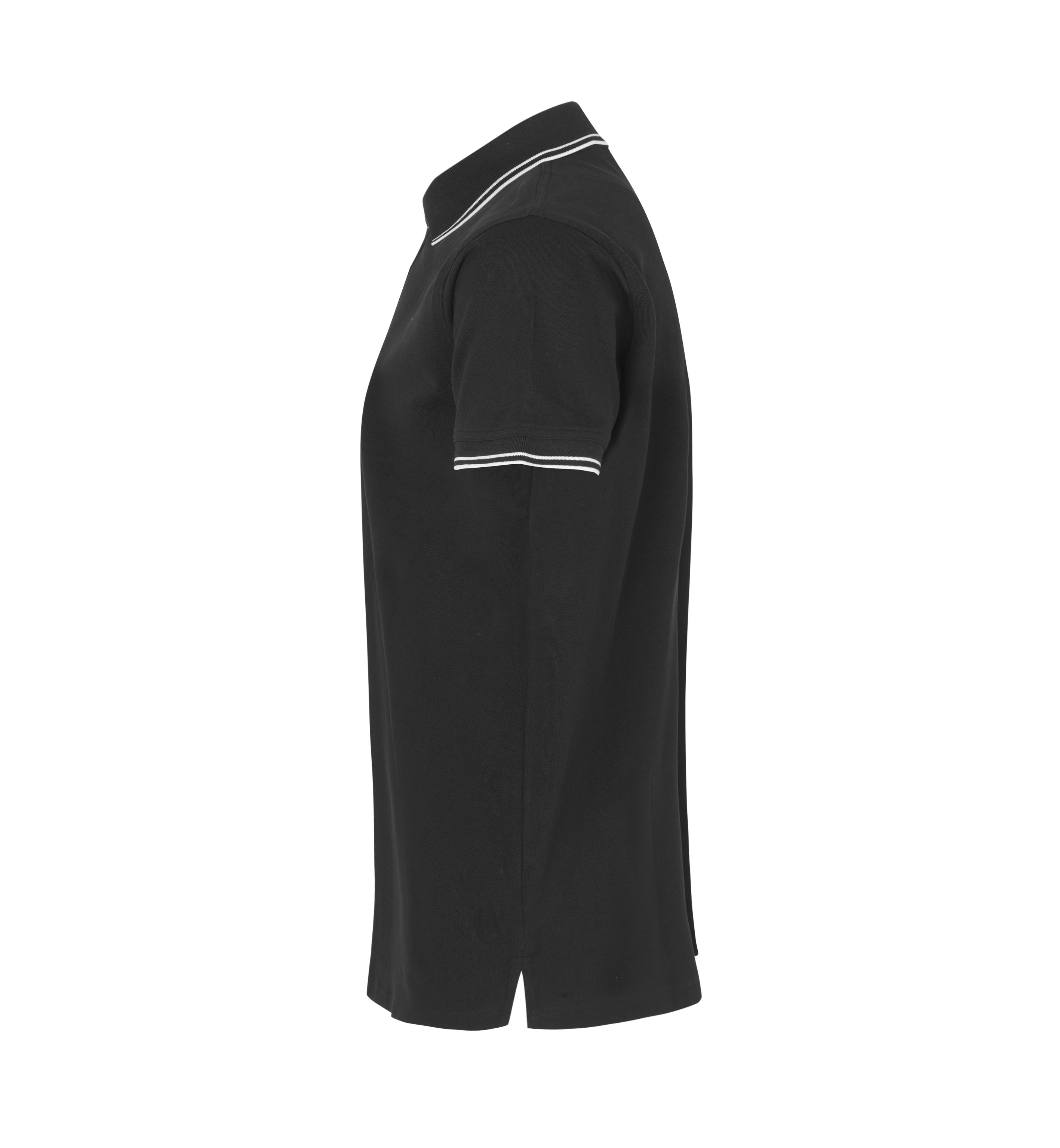 Kontrastowa koszulka polo | stretch — Black — miniatura 3