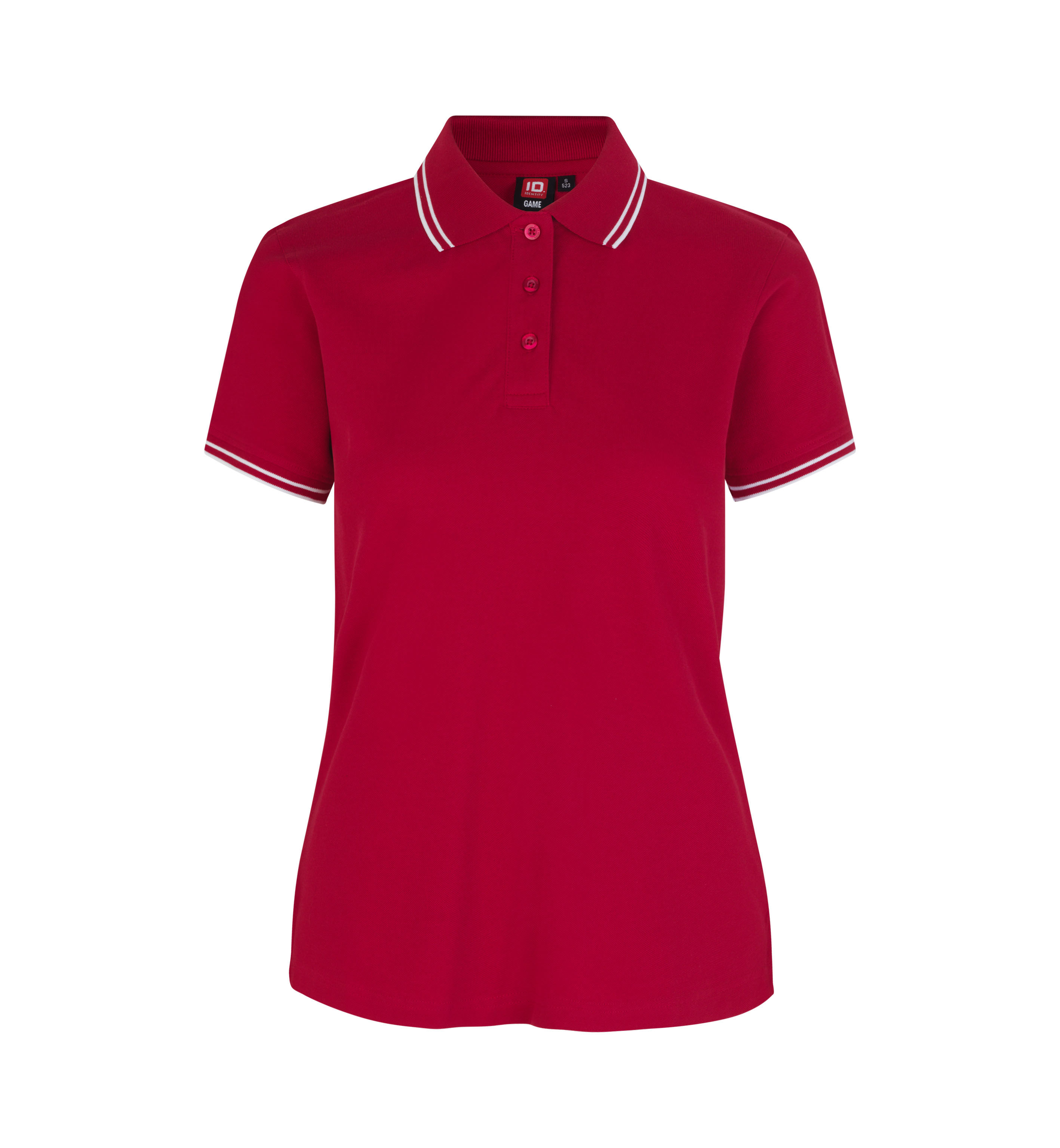 No. 0523 Kontrastowa koszulka polo | stretch | damska