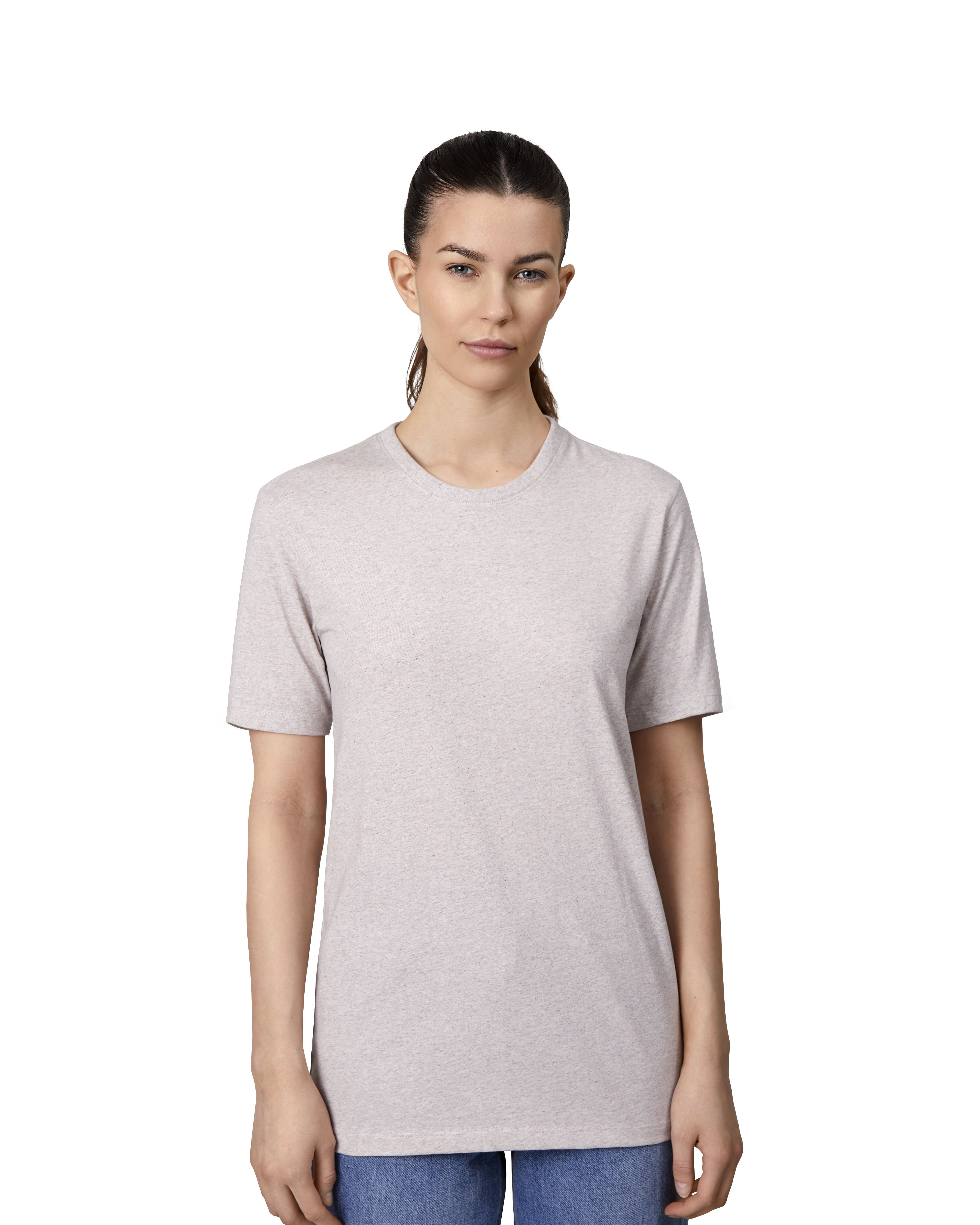 T-shirt RE-CARE | unisex — Ash grey melange — miniatura 5