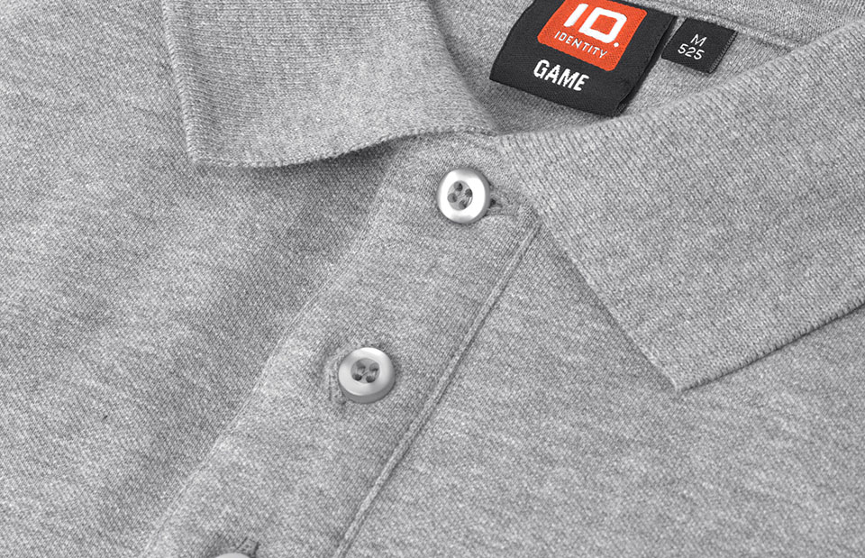 Koszulka polo | stretch — Grey melange — miniatura 4