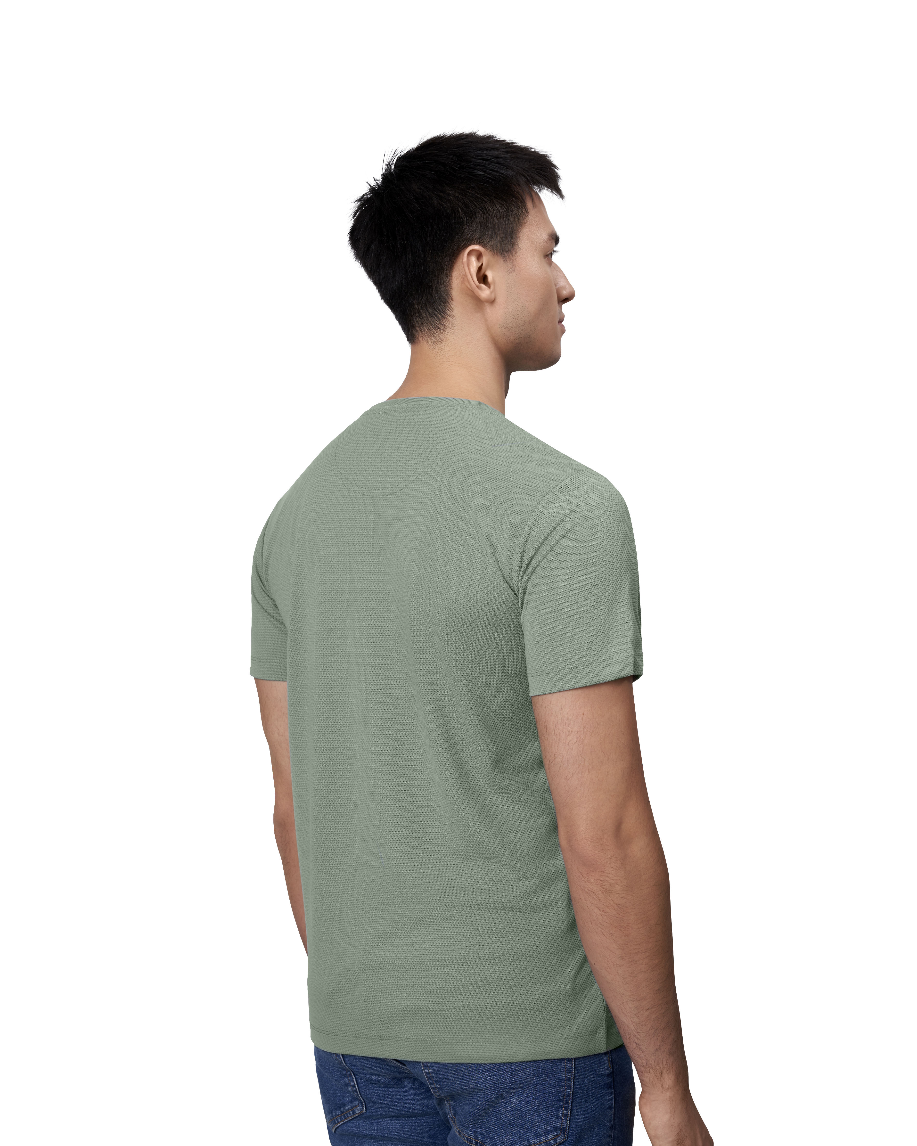 T-shirt Lyocell — Dusty green — miniatura 6