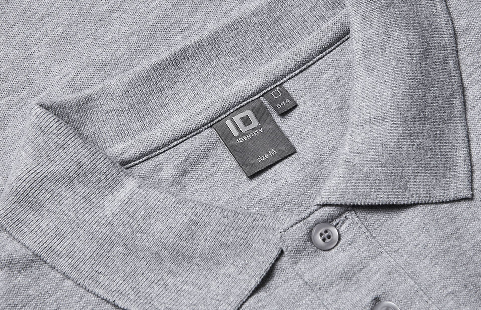 Koszulka polo długi rękaw | stretch — Grey melange — miniatura 4