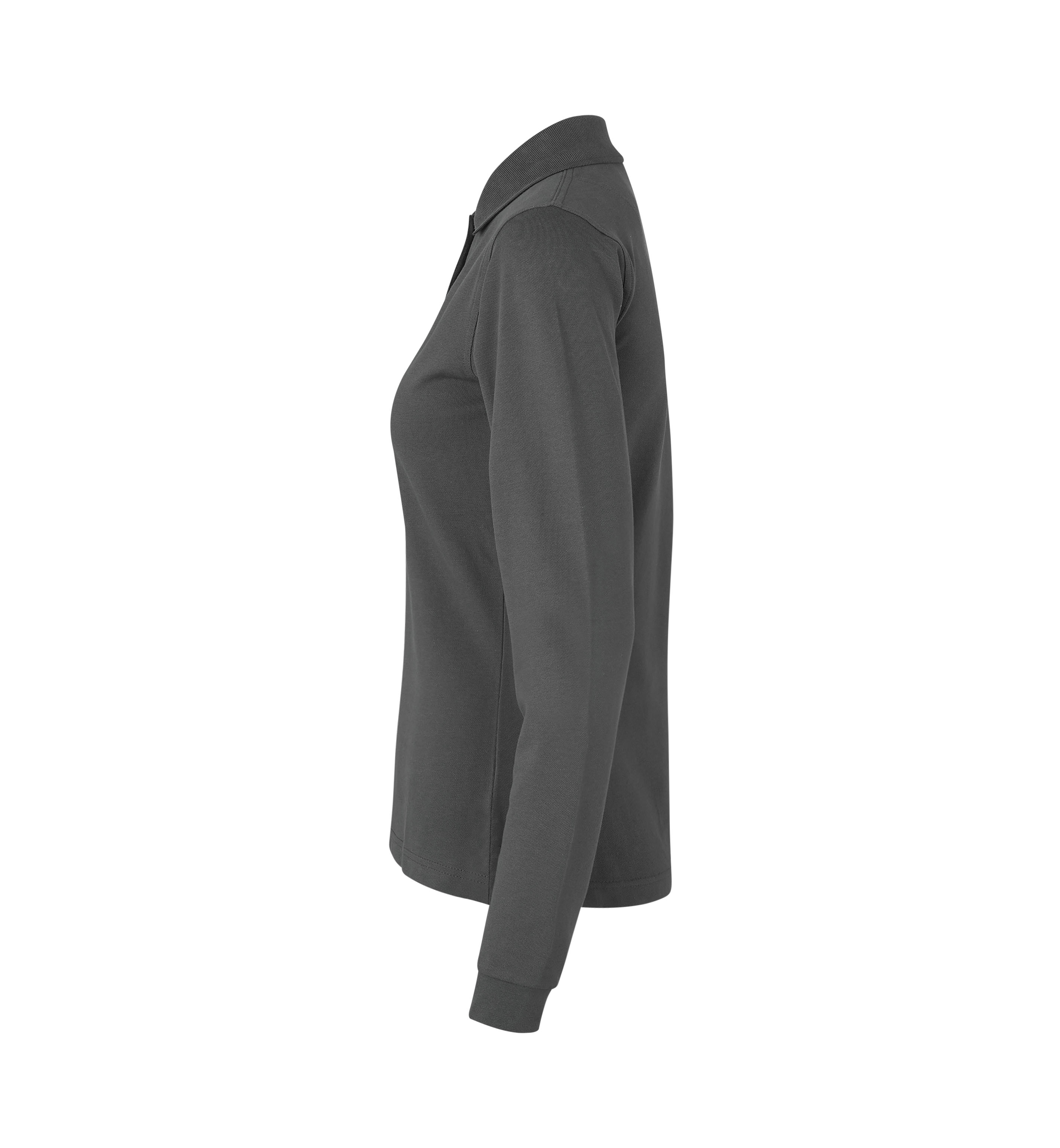 Koszulka polo długi rękaw | stretch | damska — Charcoal — miniatura 3