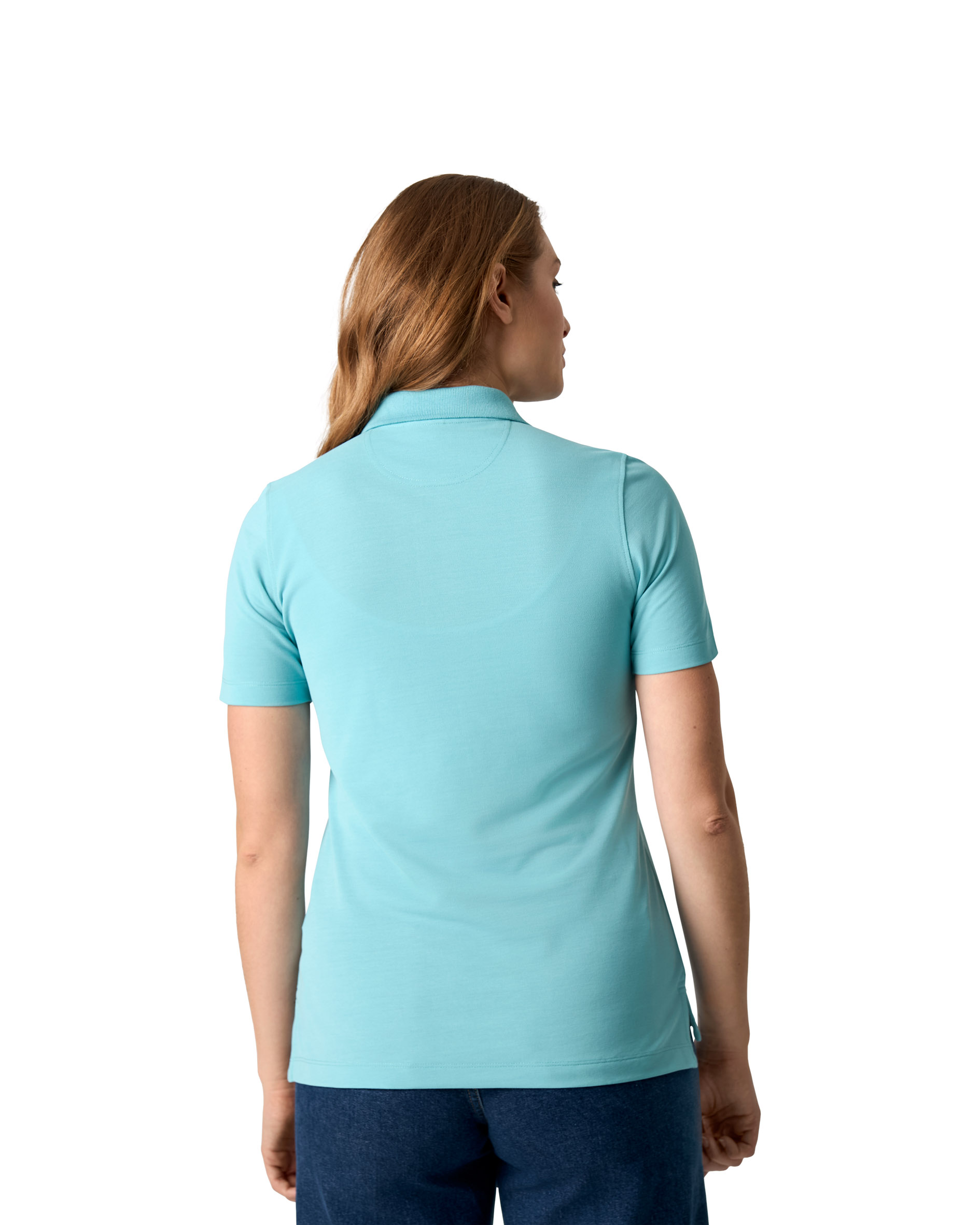 Ease koszulka polo | Lyocell | damska — Dusty aqua — miniatura 6