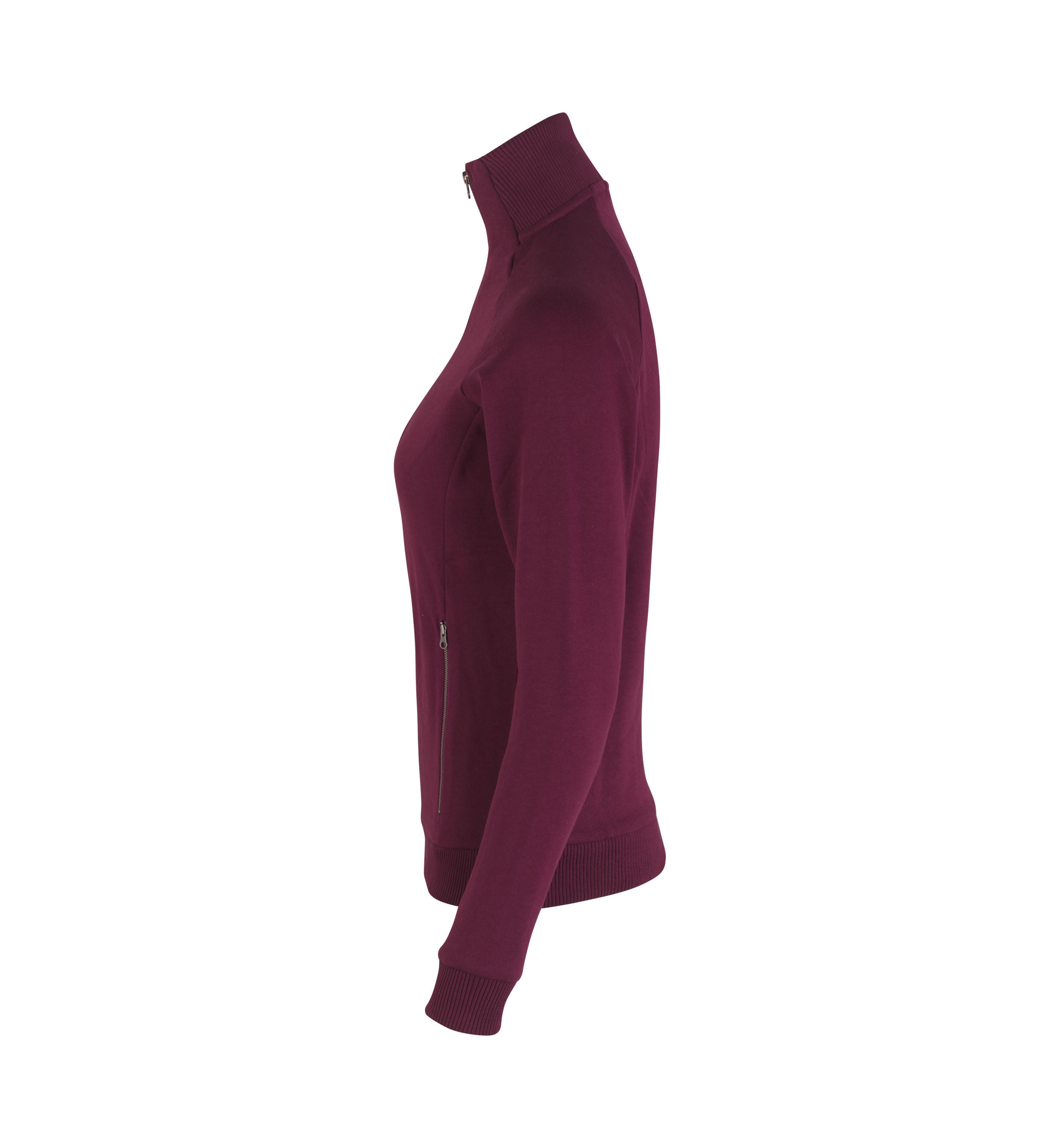 Bluza dresowa | zip | damska — Bordeaux — miniatura 3