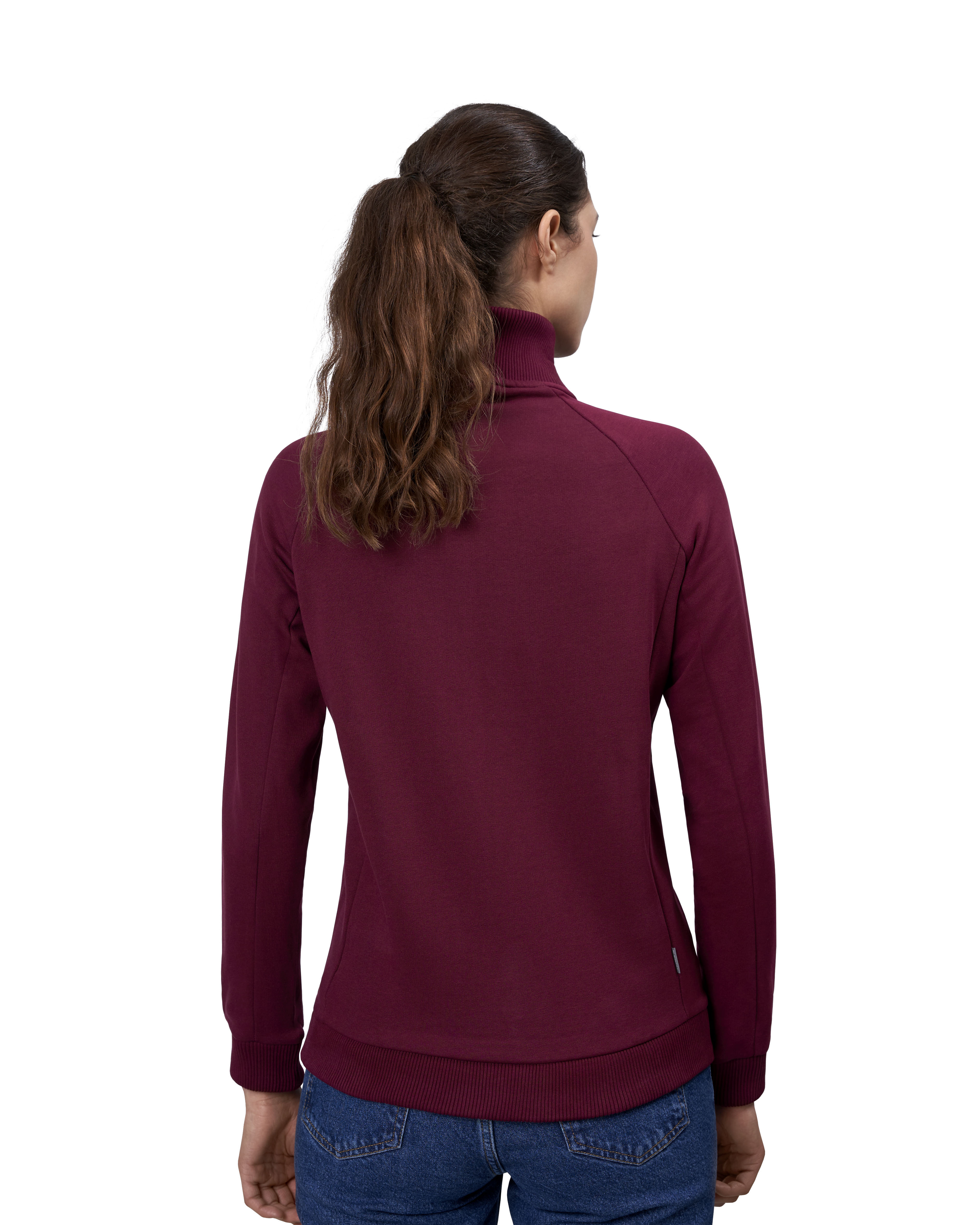 Bluza dresowa | zip | damska — Bordeaux — miniatura 6