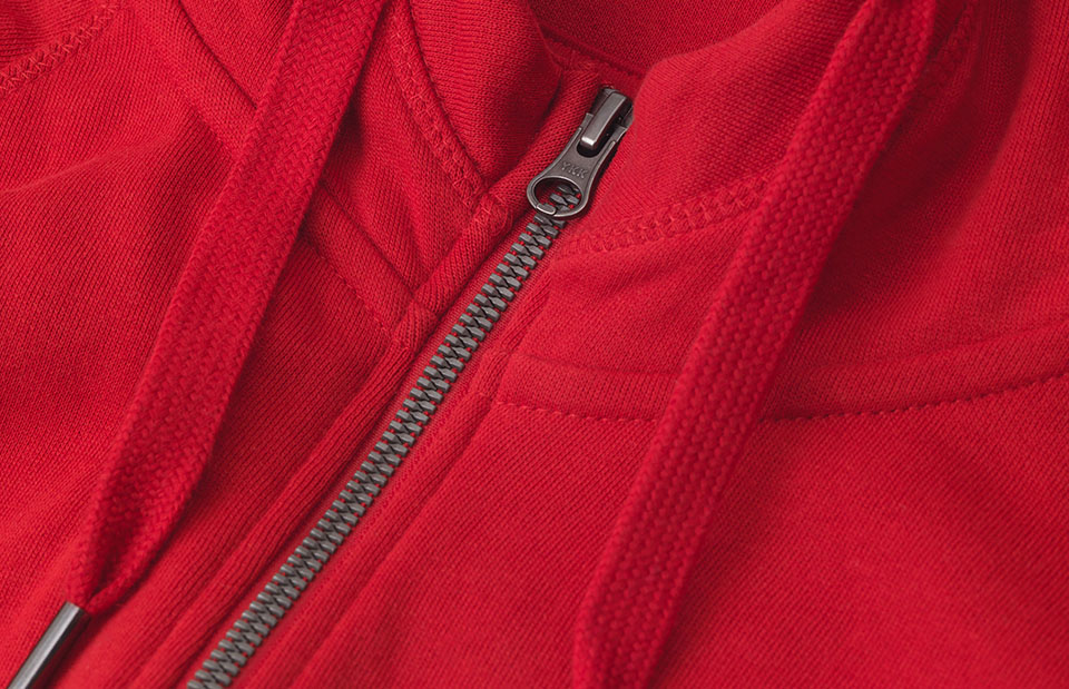 Bluza z kapturem CORE zip | damska — Red — miniatura 4