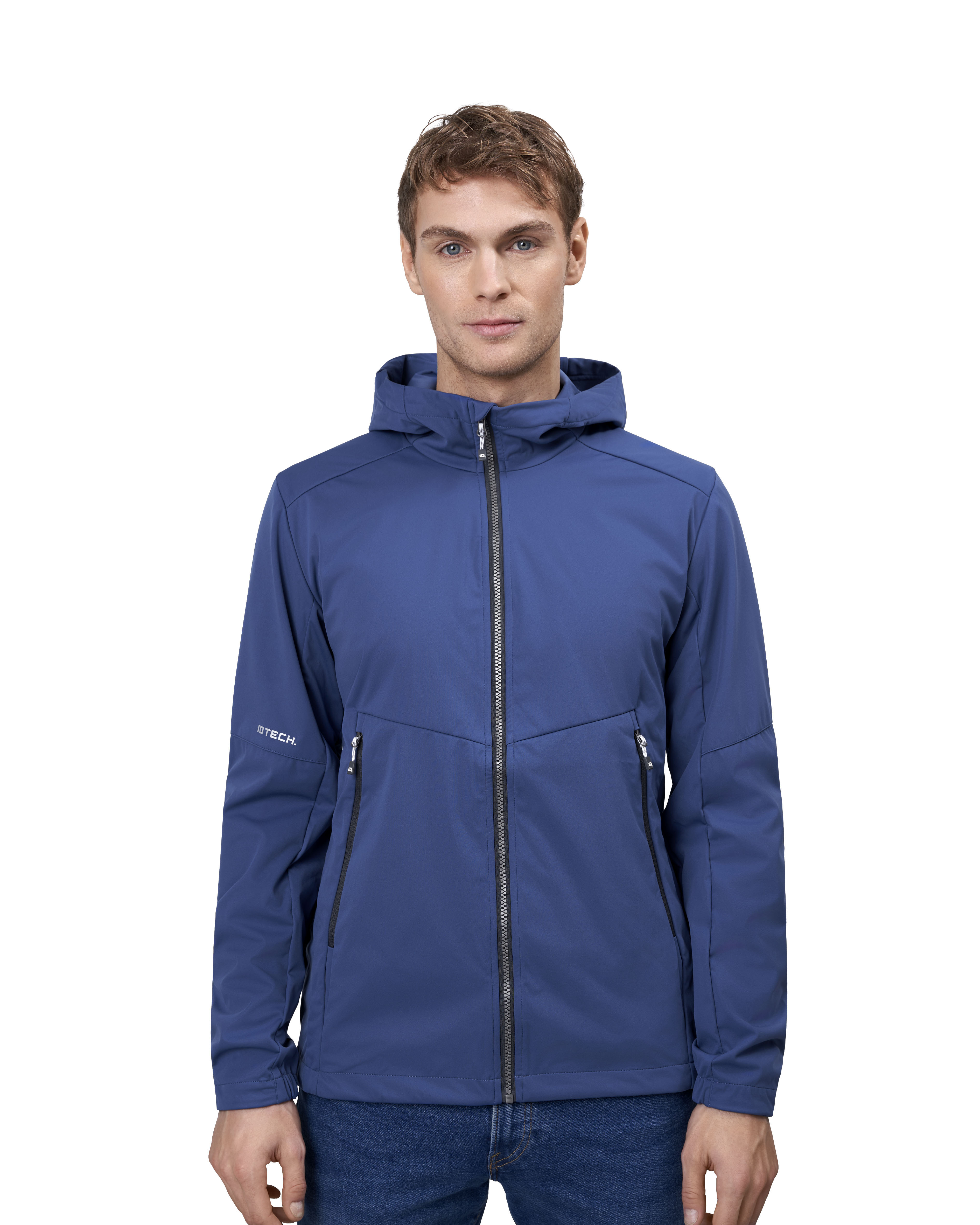Kurtka soft shell z kapturem | lekka — Stormy blue — miniatura 5