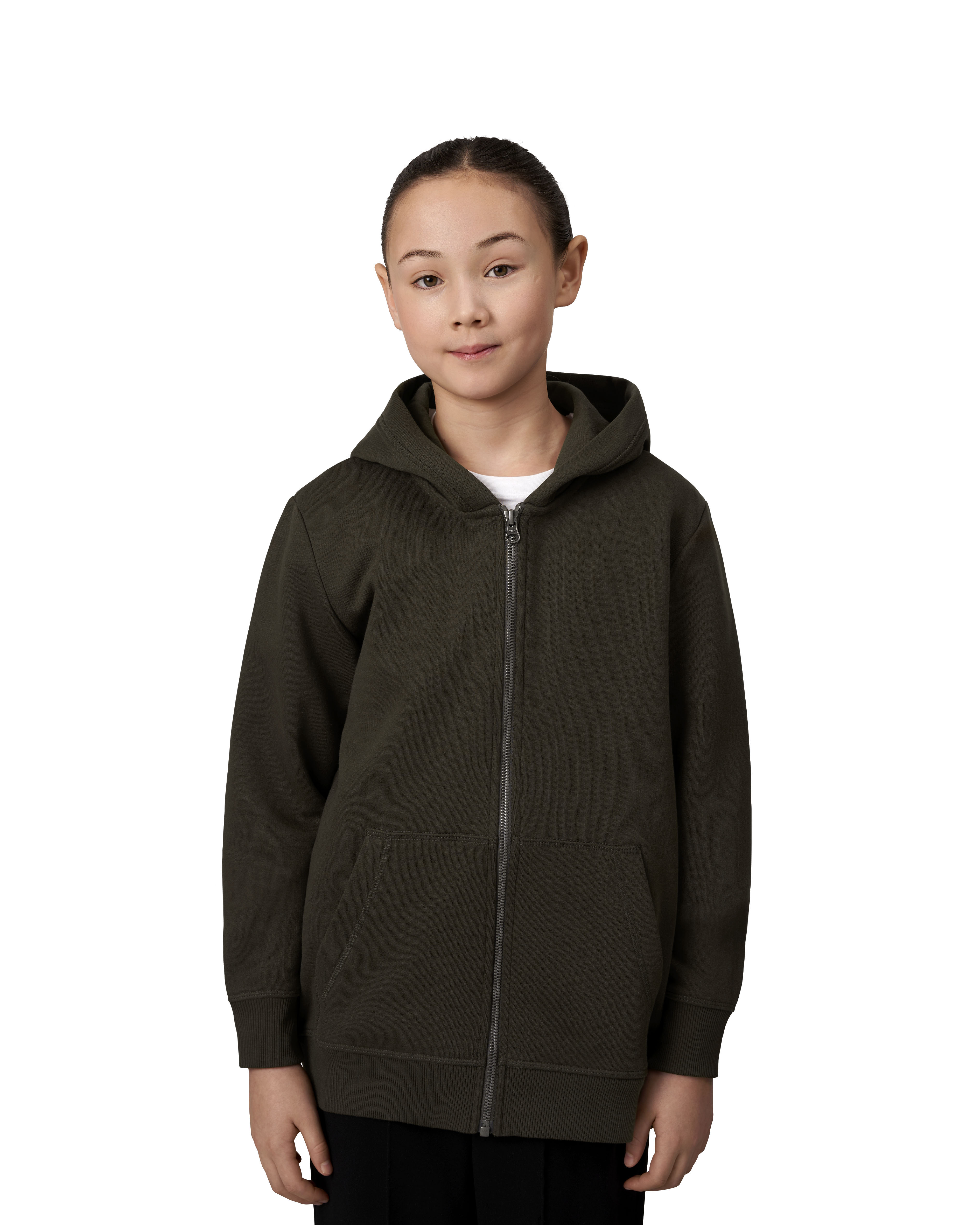 Rozpinana bluza z kapturem CORE | dzieci — Olive — miniatura 5