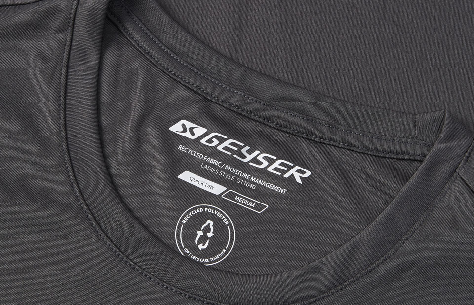 T-shirt GEYSER I essential | damski — Charcoal — miniatura 4