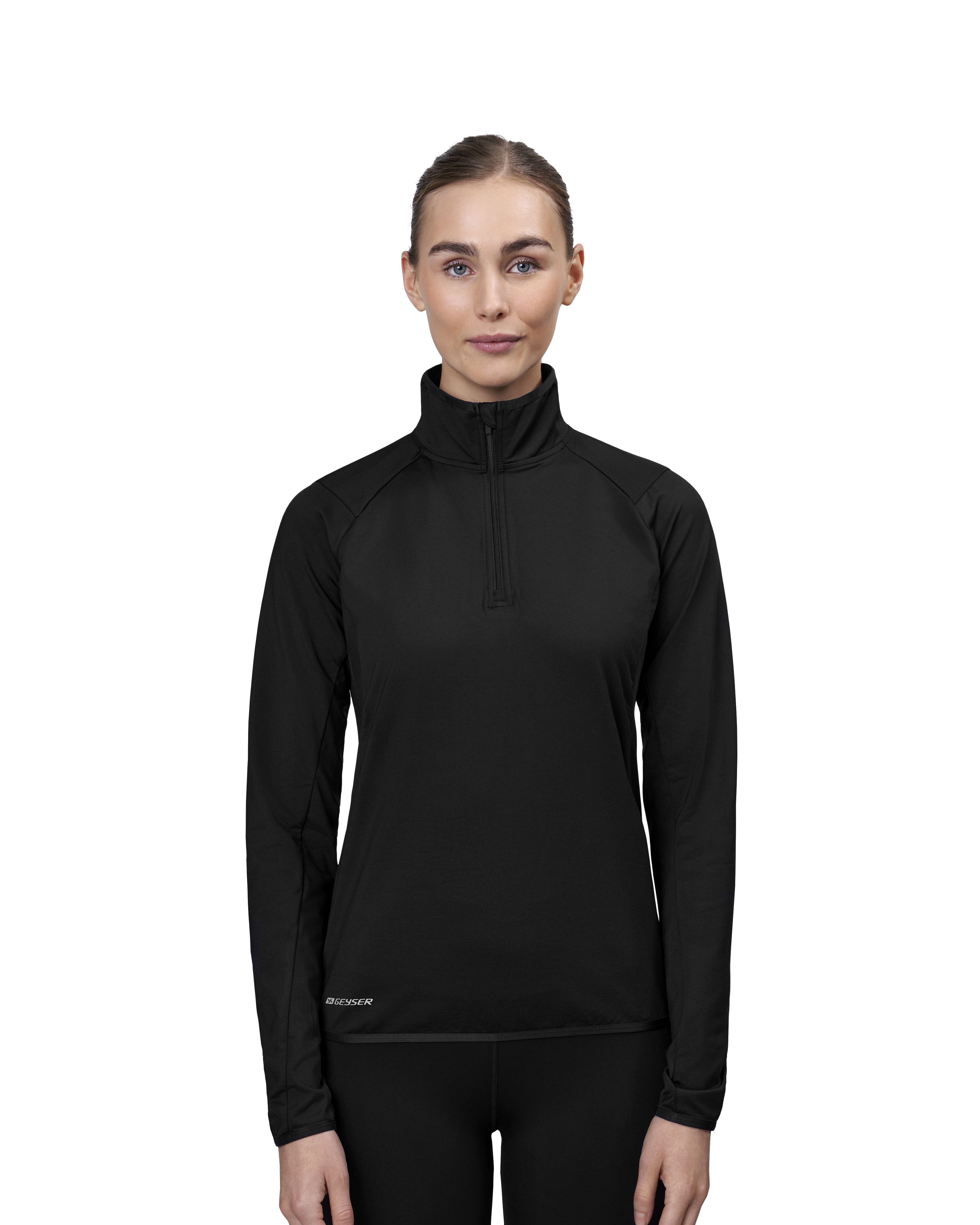 GEYSER bluza treningowa stretch | ½ zip | damski — Black — miniatura 5