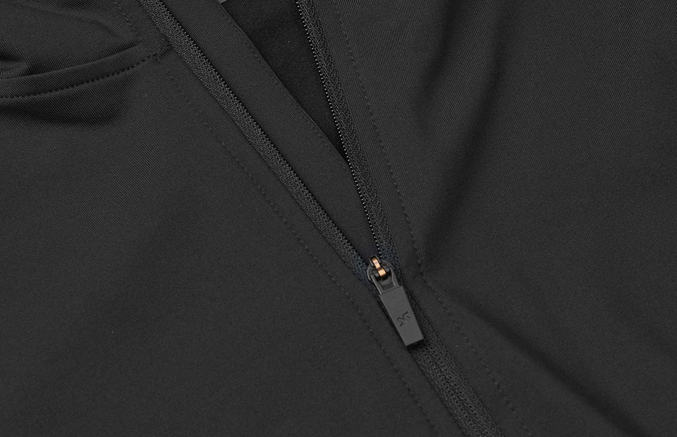 GEYSER bluza treningowa stretch | ½ zip — Black — miniatura 4