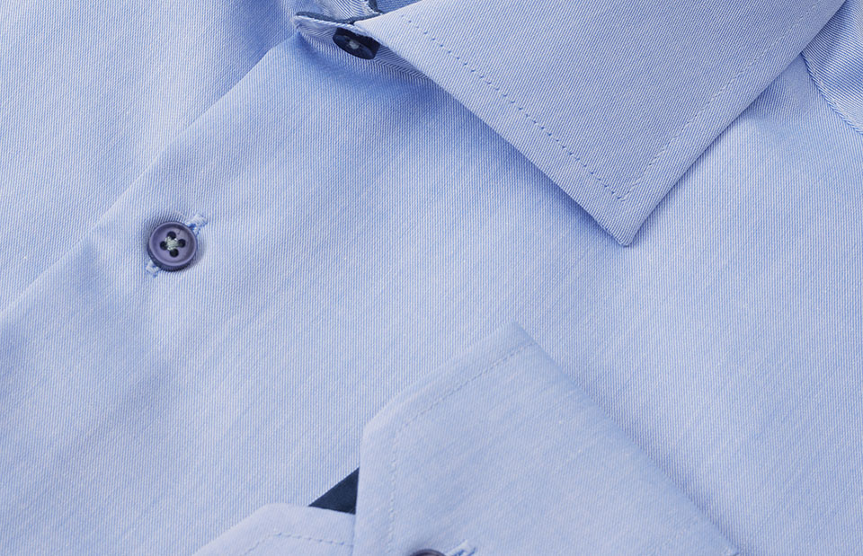 SEVEN SEAS Fine Twill Contrast | modern — Light blue — miniatura 4