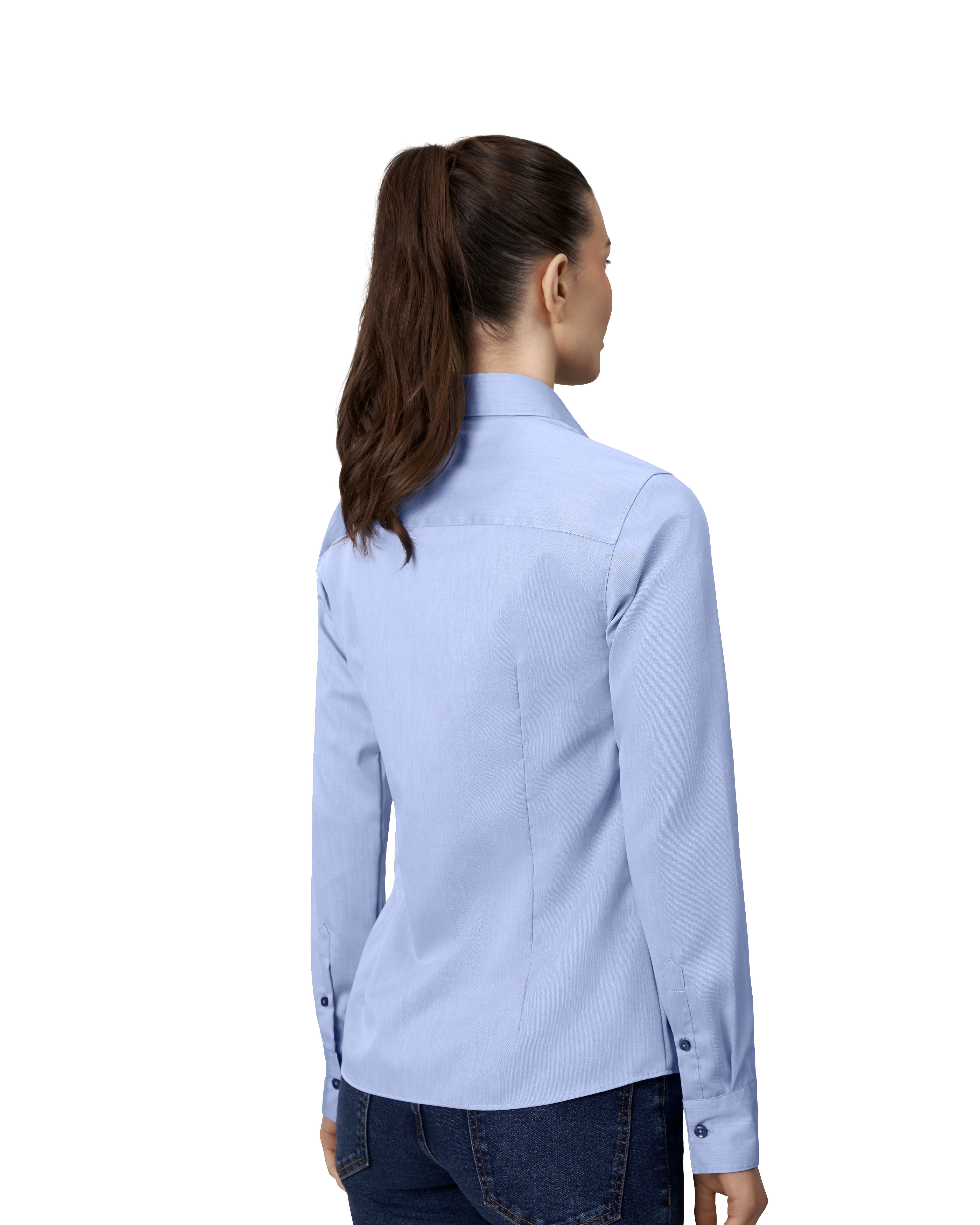 SEVEN SEAS Fine Twill Contrast | modern | damski — Light blue — miniatura 6