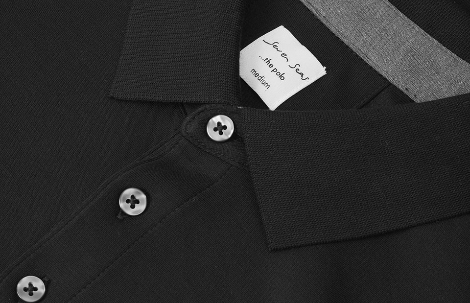 SEVEN SEAS The polo — Black — miniatura 4
