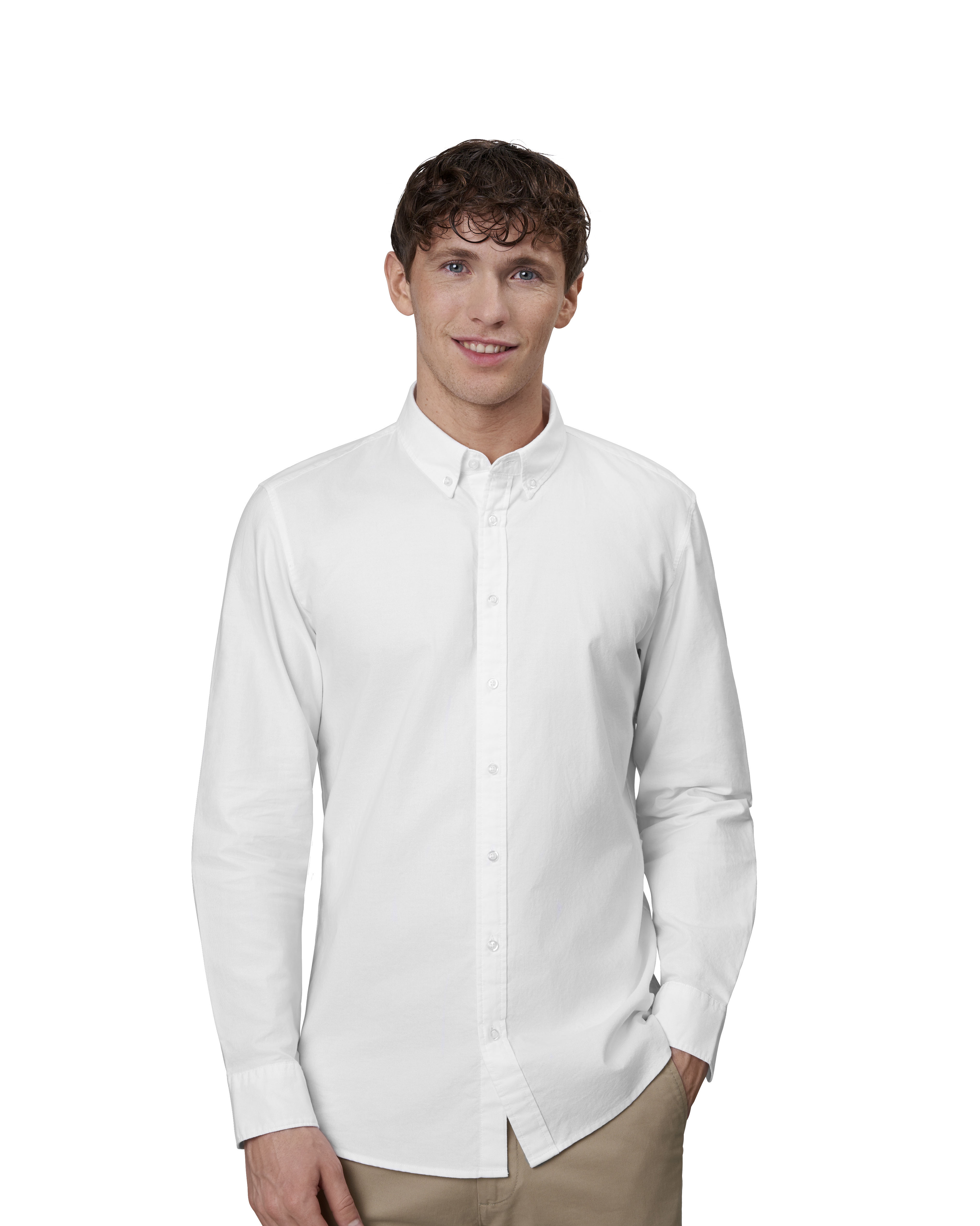 SEVEN SEAS Oxford | slim fit — White — miniatura 5