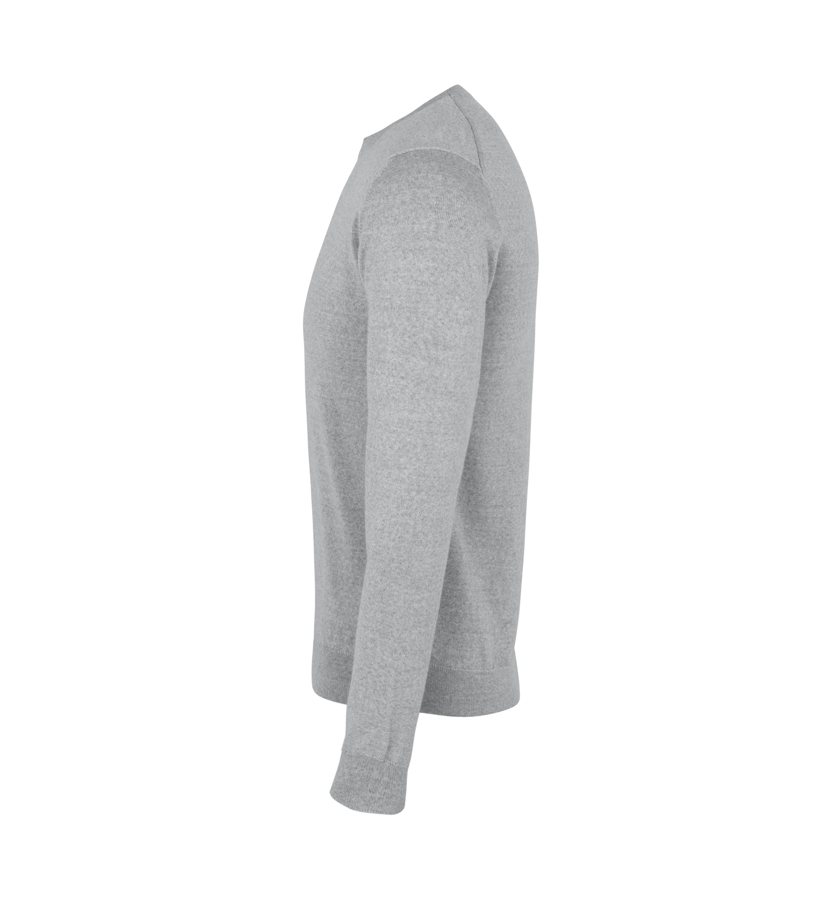 SEVEN SEAS The knit | o-neck — Light grey melange — miniatura 3