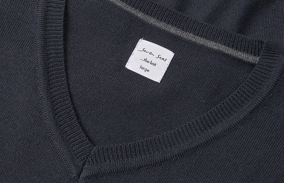 SEVEN SEAS The knit | v-neck — Navy — miniatura 4