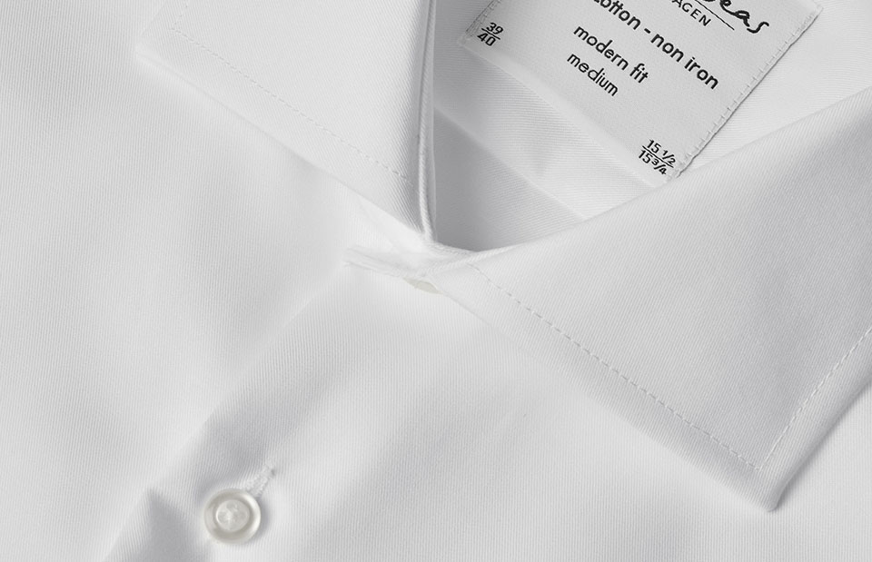SEVEN SEAS Fine Twill | modern | s/s — White — miniatura 4