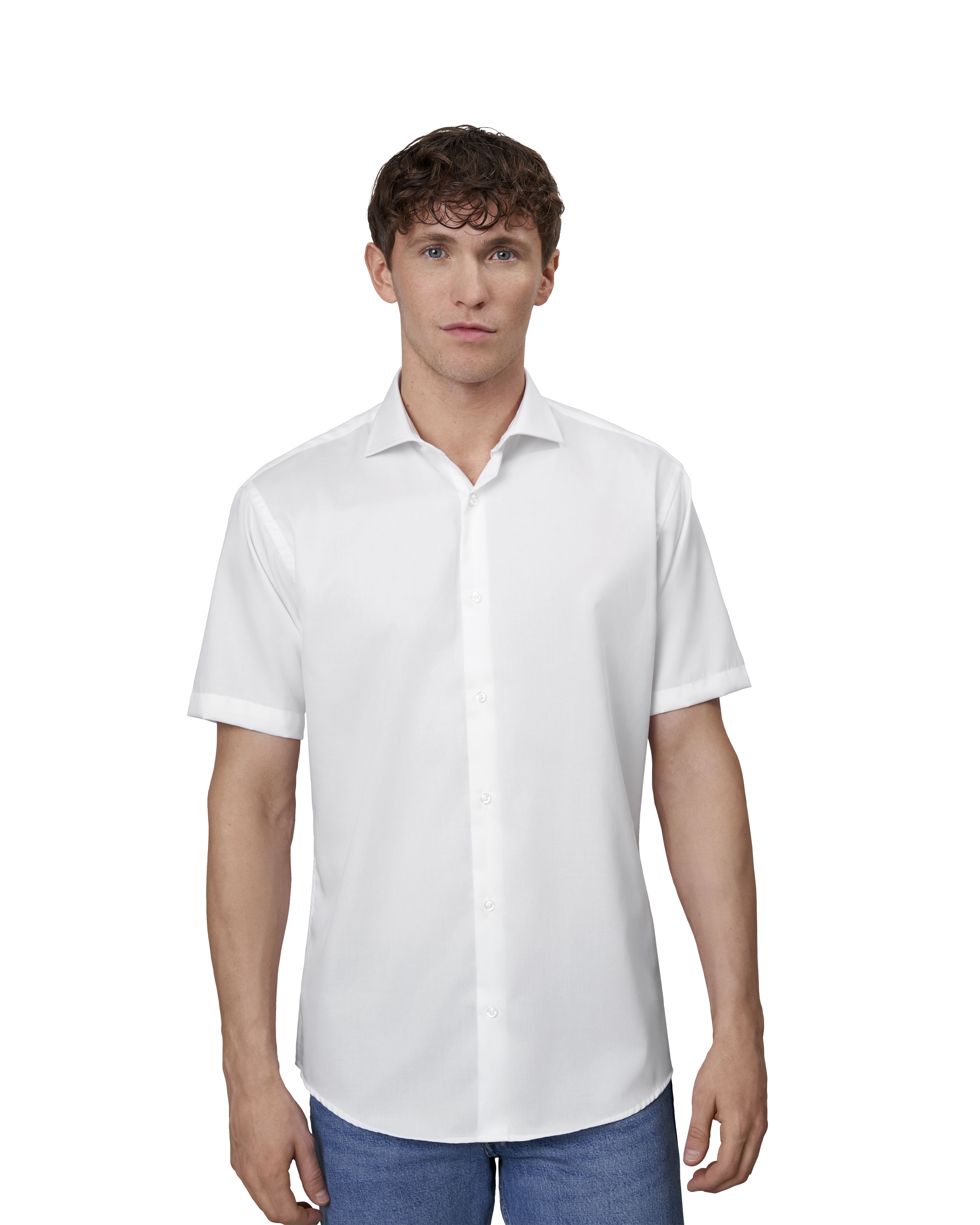 SEVEN SEAS Fine Twill | modern | s/s — White — miniatura 5