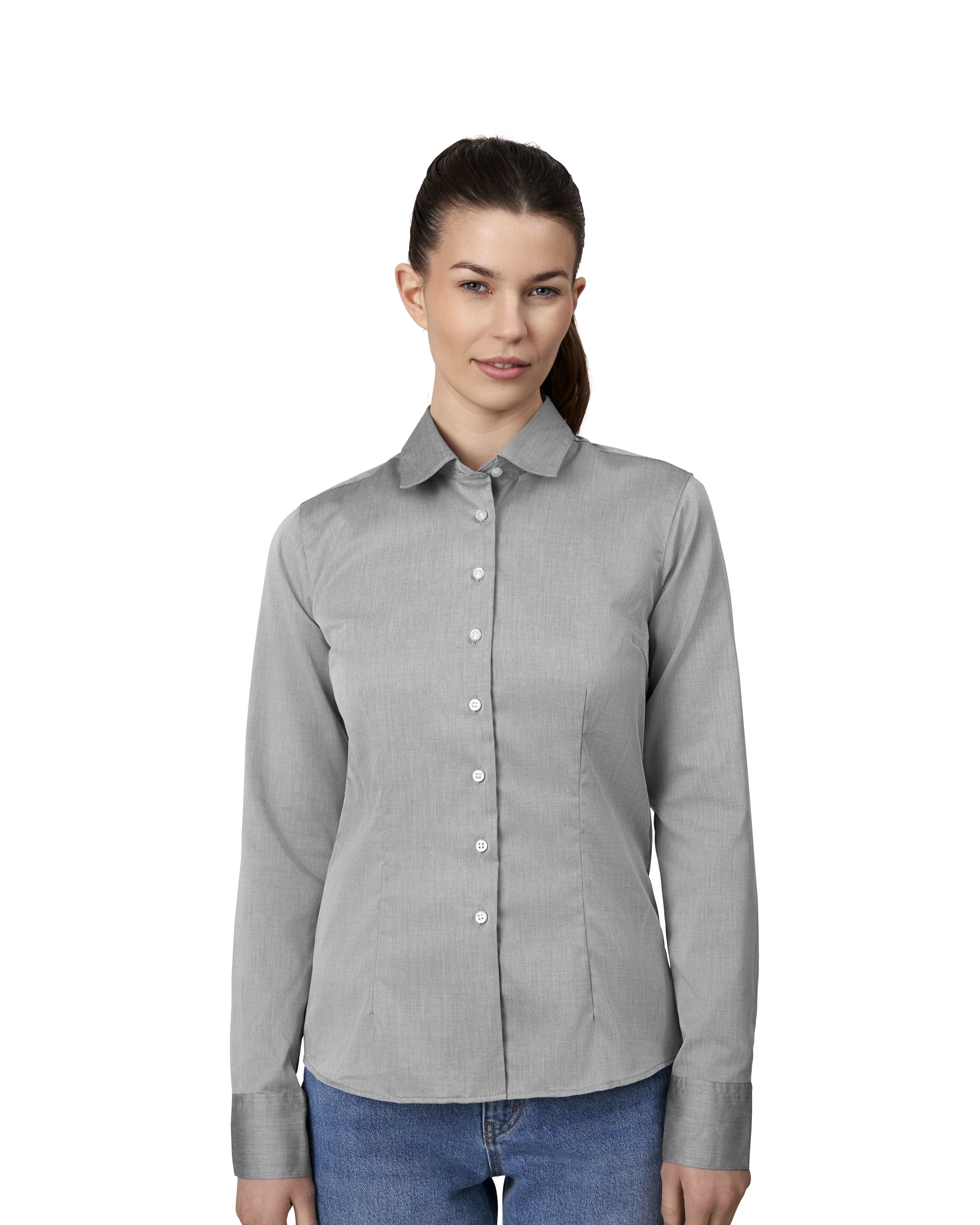 SEVEN SEAS Fine Twill | modern | damski — Silver grey — miniatura 5